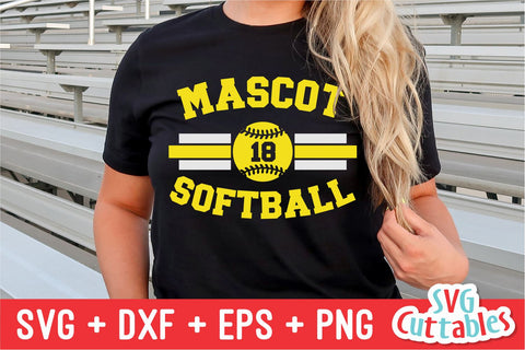 Softball svg - Softball Template - svg - eps - dxf - png - Silhouette - Cricut Cut File - 0029 - Softball Team - Digital File SVG Svg Cuttables 