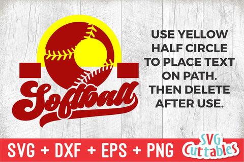 Softball svg - Softball Template - svg - eps - dxf - png - Silhouette - Cricut Cut File - 0031 - Softball Team - Digital File SVG Svg Cuttables 