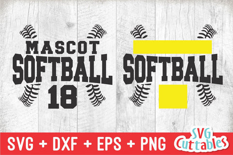 Softball svg - Softball Template - svg - eps - dxf - png - Silhouette - Cricut Cut File - 0032 - Softball Team - Digital File SVG Svg Cuttables 