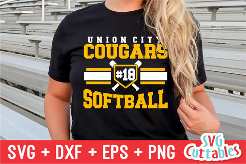 Softball svg - Softball Template - svg - eps - dxf - png - Silhouette - Cricut Cut File - 0033 - Softball Team - Digital File SVG Svg Cuttables 