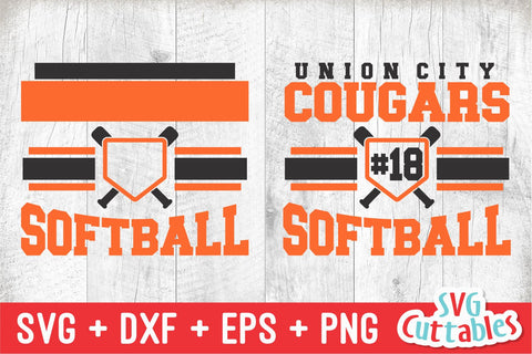 Softball svg - Softball Template - svg - eps - dxf - png - Silhouette - Cricut Cut File - 0033 - Softball Team - Digital File SVG Svg Cuttables 
