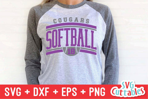 Softball svg - Softball Template - svg - eps - dxf - png - Silhouette - Cricut Cut File - 0036 - Softball Team - Digital File SVG Svg Cuttables 