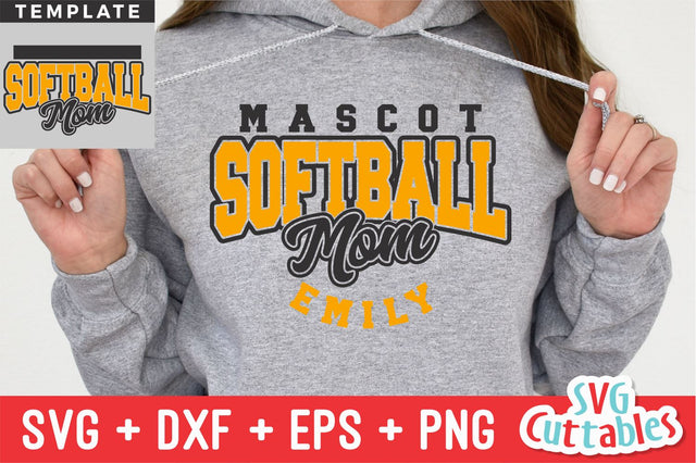 Softball svg - Softball Template - svg - eps - dxf - png - Silhouette - Cricut Cut File - 0049 - Softball Team - Digital File SVG Svg Cuttables 
