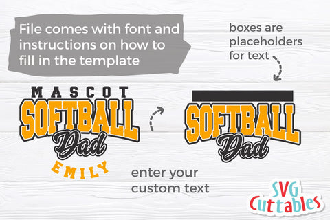 Softball svg - Softball Template - svg - eps - dxf - png - Silhouette - Cricut Cut File - 0050 - Softball Team - Digital File SVG Svg Cuttables 