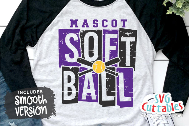 Softball svg - Softball Template - svg - eps - dxf - png - Silhouette - Cricut Cut File - 0055 - Softball Team - Digital File SVG Svg Cuttables 