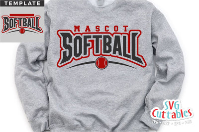 Softball svg - Softball Template - svg - eps - dxf - png - Silhouette - Cricut Cut File - 0061 - Softball Team - Digital File SVG Svg Cuttables 