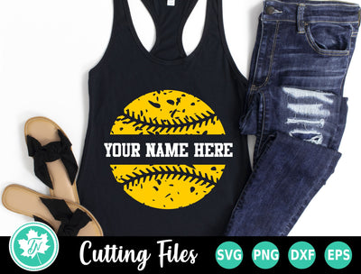Softball SVG | Split Softball Monogram SVG TrueNorthImagesCA 