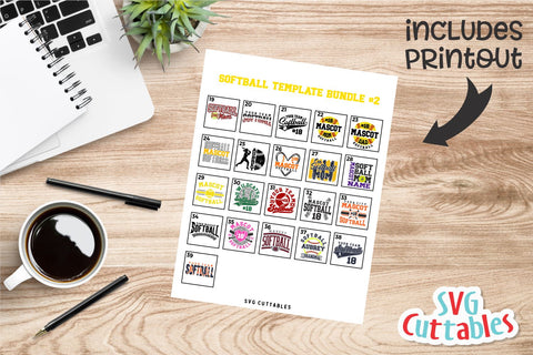Softball svg Template Bundle - Softball svg Bundle - svg - eps - dxf - png - Silhouette - Cricut Cut File - Softball Team - Digital File SVG Svg Cuttables 