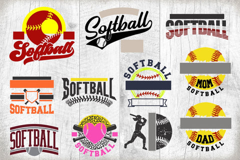 Softball svg Template Bundle - Softball svg Bundle - svg - eps - dxf - png - Silhouette - Cricut Cut File - Softball Team - Digital File SVG Svg Cuttables 