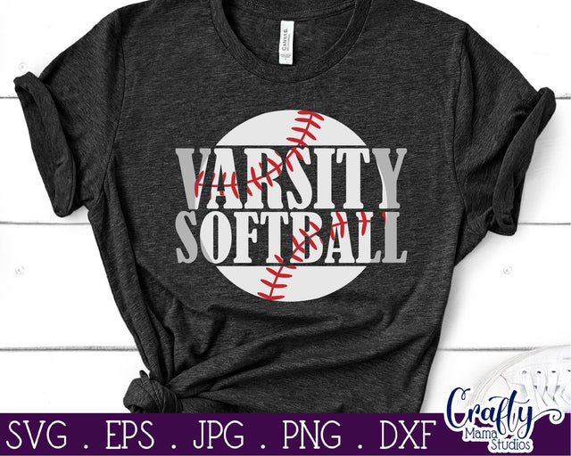 Softball svg - Varsity Softball Svg SVG Crafty Mama Studios 