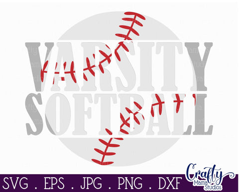 Softball svg - Varsity Softball Svg SVG Crafty Mama Studios 