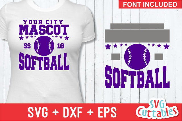 Softball Template 001 SVG Svg Cuttables 