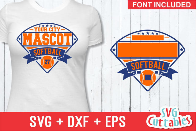 Softball Template 0013 SVG Svg Cuttables 