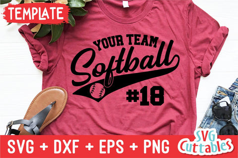 Softball Template 0021 SVG Svg Cuttables 