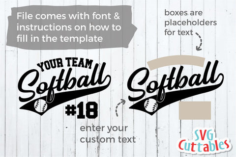 Softball Template 0021 SVG Svg Cuttables 