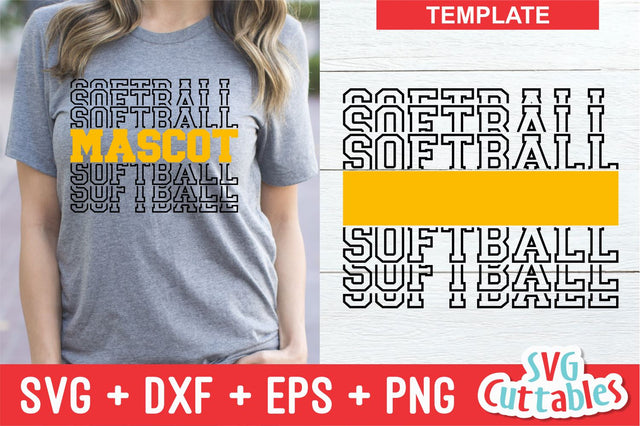 Softball Template 0024 SVG Svg Cuttables 