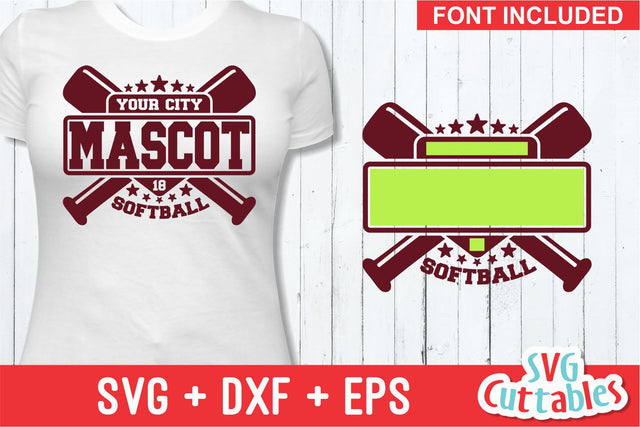 Softball Template 003 SVG Svg Cuttables 