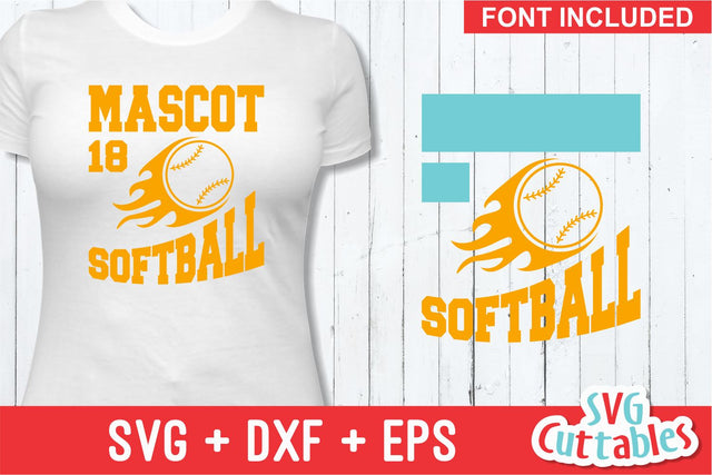 Softball Template 006 SVG Svg Cuttables 