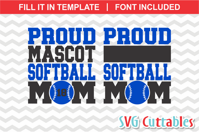 Softball Template 007 SVG Svg Cuttables 