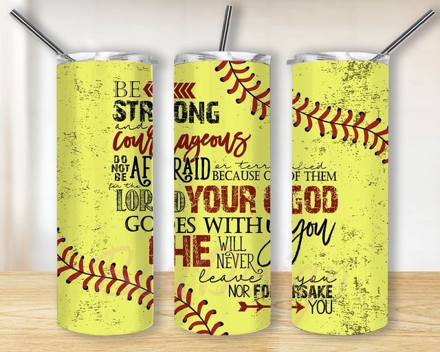 Softball Tumbler 20 oz Skinny Tumbler Sublimation Designs For Straight/Tapered PNG Files Digital Download Sublimation BouDesign 