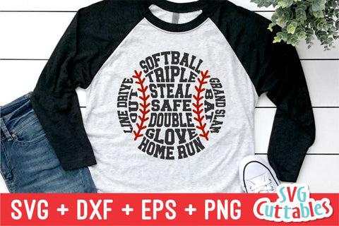 Softball Word Art - Softball svg - dxf - eps - png - Silhouette - Cricut Cut File - Digital Download SVG Svg Cuttables 