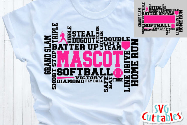 Softball Word Art SVG Svg Cuttables 