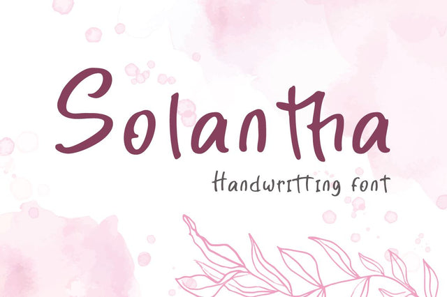 Solantha - Handwritting script Font Attype studio 