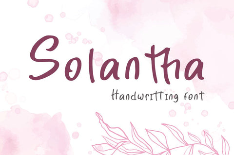 Solantha - Handwritting script Font Attype studio 