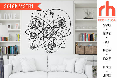 Solar System SVG - Planets Cut File SVG RedHelgaArt 