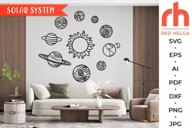 Solar System SVG - Planets Cut File SVG RedHelgaArt 