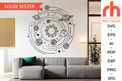 Solar System SVG - Planets Cut File SVG RedHelgaArt 