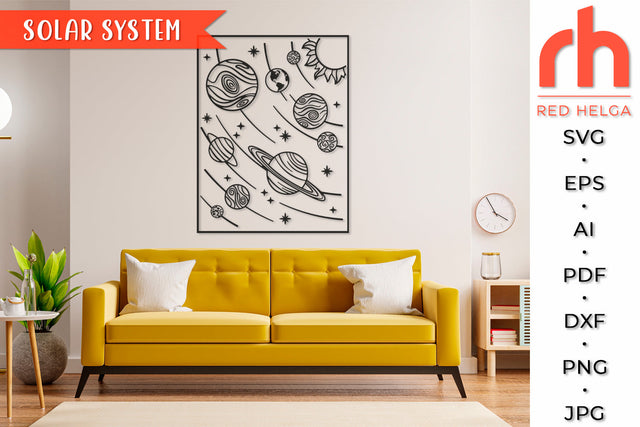 Solar System SVG - Space Decor Cut File SVG RedHelgaArt 