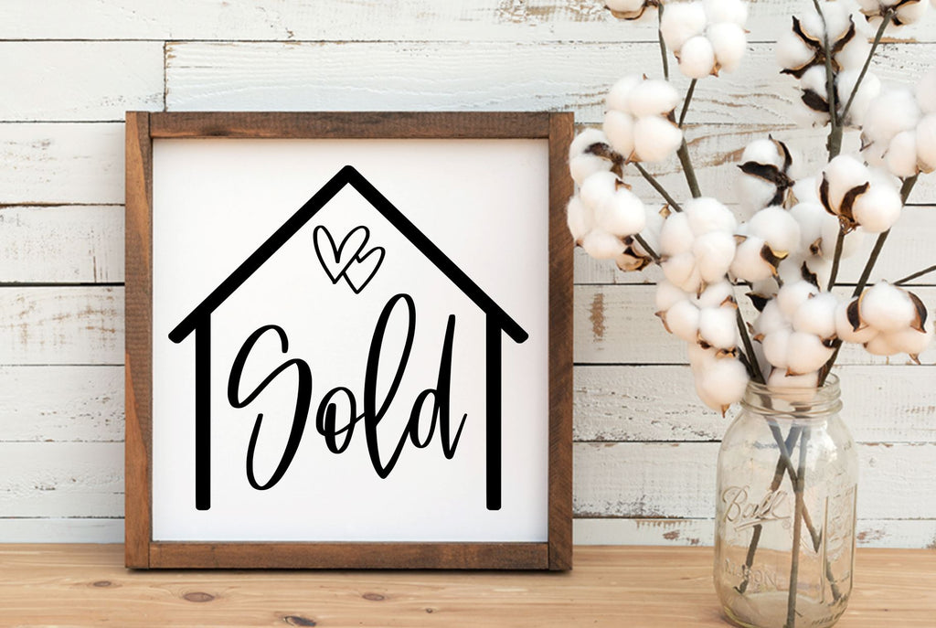 Sold House Sign Design | Realtor Design | New Homeowners Design - So Fontsy