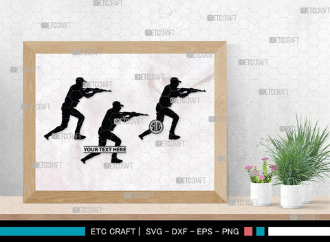 Soldiers Monogram, Soldiers Silhouette, Soldiers SVG, Military Svg, Army Svg, Guns Svg, SB00407 SVG ETC Craft 