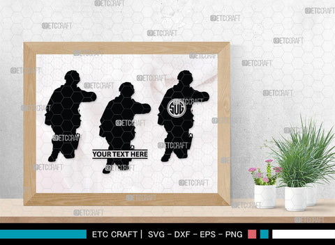 Soldiers Monogram, Soldiers Silhouette, Soldiers SVG, Military Svg, Army Svg, Guns Svg, SB00407 SVG ETC Craft 