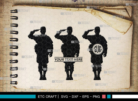Soldiers Monogram, Soldiers Silhouette, Soldiers SVG, Military Svg, Army Svg, Guns Svg, SB00407 SVG ETC Craft 
