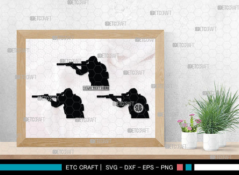 Soldiers Monogram, Soldiers Silhouette, Soldiers SVG, Military Svg, Army Svg, Guns Svg, SB00407 SVG ETC Craft 