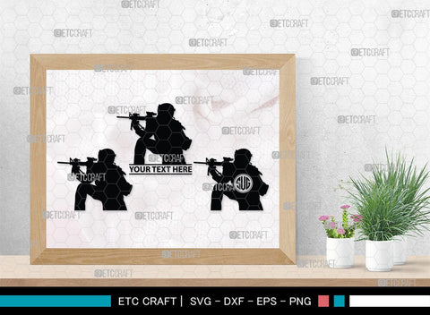 Soldiers Monogram, Soldiers Silhouette, Soldiers SVG, Military Svg, Army Svg, Guns Svg, SB00407 SVG ETC Craft 