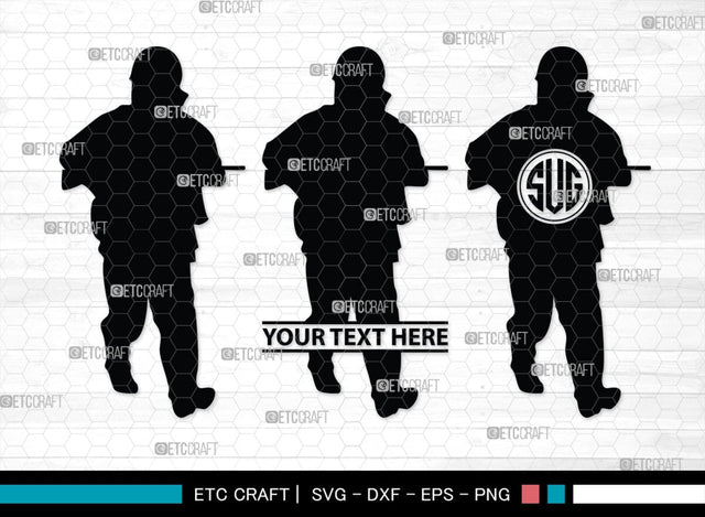 Soldiers Monogram, Soldiers Silhouette, Soldiers SVG, Military Svg, Army Svg, Guns Svg, SB00407 SVG ETC Craft 