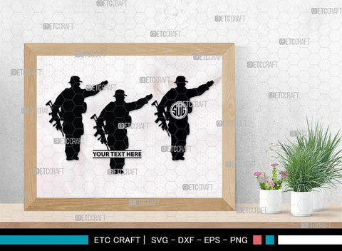 Soldiers Monogram, Soldiers Silhouette, Soldiers SVG, Military Svg, Army Svg, Guns Svg, SB00407 SVG ETC Craft 