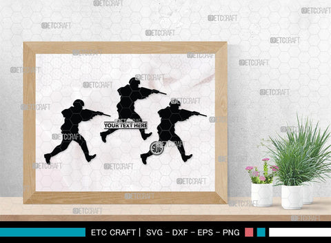 Soldiers Monogram, Soldiers Silhouette, Soldiers SVG, Military Svg, Army Svg, Guns Svg, SB00407 SVG ETC Craft 