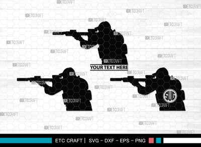 Soldiers Monogram, Soldiers Silhouette, Soldiers SVG, Military Svg, Army Svg, Guns Svg, SB00407 SVG ETC Craft 