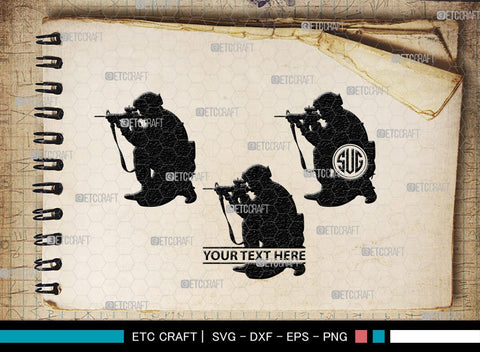Soldiers Stuff Monogram, Soldiers Stuff Silhouette, Soldiers Stuff SVG, Military Svg, Combat Boots Svg, Helmet Svg, SB00408 SVG ETC Craft 