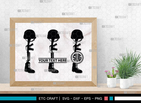 Soldiers Stuff Monogram, Soldiers Stuff Silhouette, Soldiers Stuff SVG, Military Svg, Combat Boots Svg, Helmet Svg, SB00408 SVG ETC Craft 