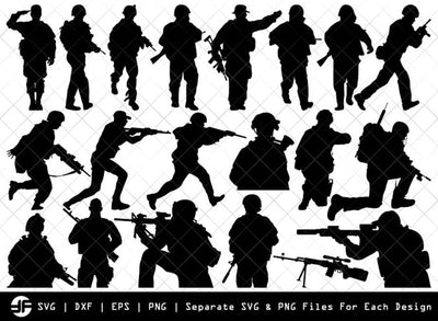 Soldiers SVG | Army SVG | Silhouette Bundle | SVG Cut File SVG ETC Craft 