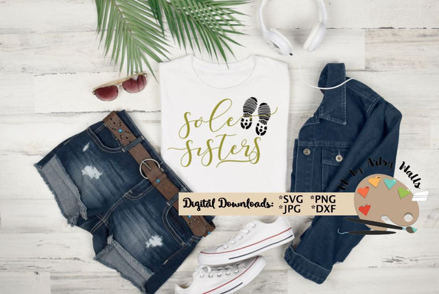 Sole Sisters svg dxf - Running friends gift- Running partners SVG The Artsy Spot 