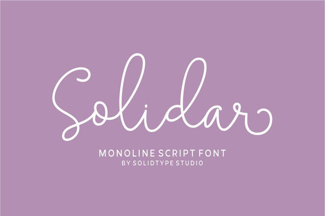 Solidar Monoline Font Font Solidtype