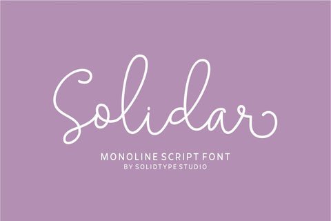 Solidar Monoline Font Font Solidtype 