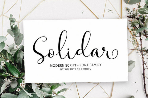 Solidar - Script Font Family Font Solidtype 