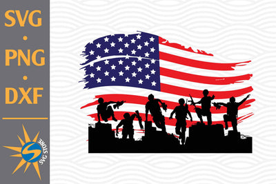 Solider American Flag SVG, PNG, DXF Digital Files Include SVG SVGStoreShop 